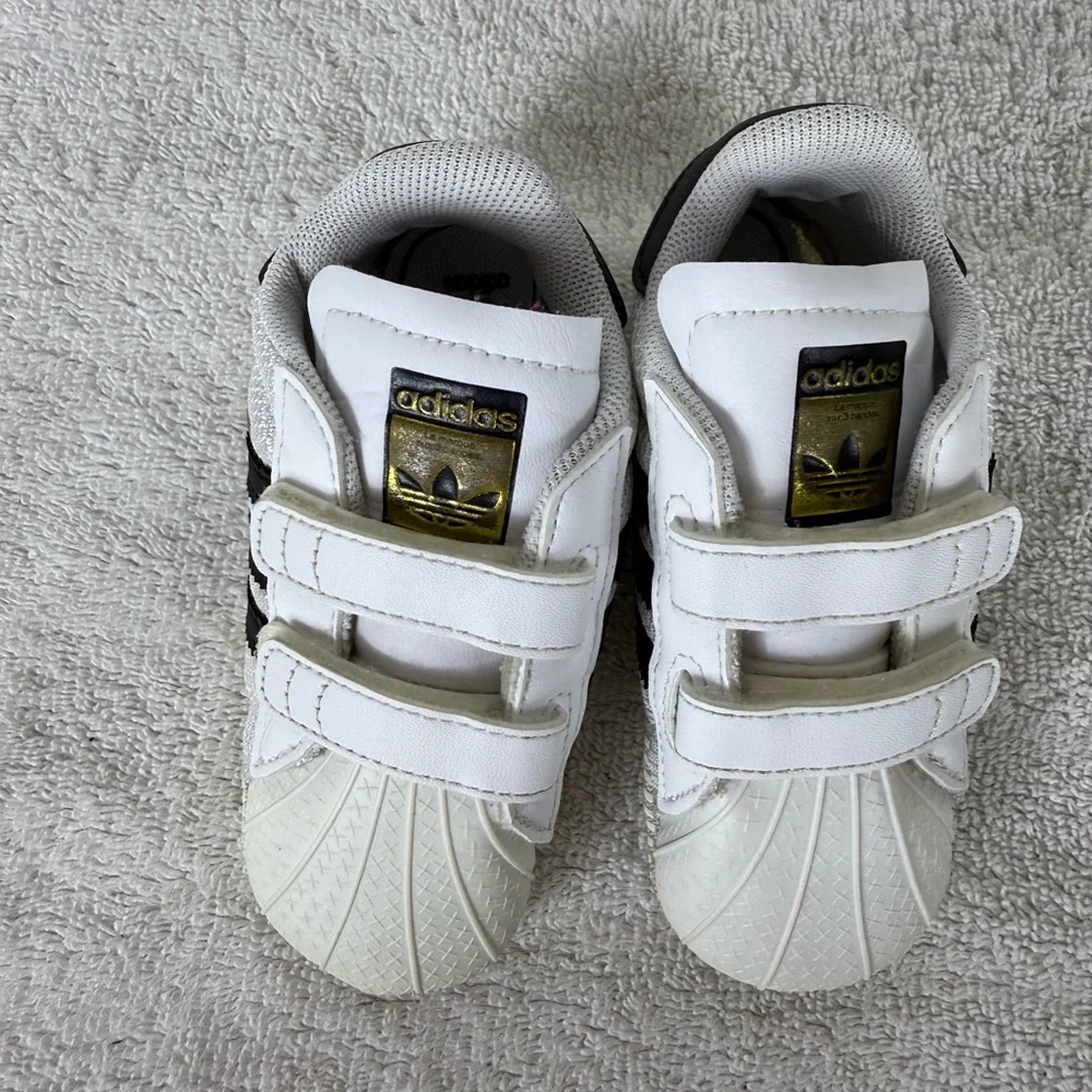 Adidas Superstar Ortholite Baby‎ Infant Soft Shoes Sneakers Black White Size 5